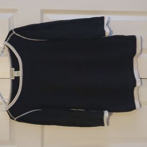 Orvis Black and White Knit top